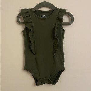 Cat & Jack Olive Ruffle Bodysuit
